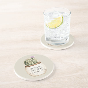 Purple Cactus Flower Coaster