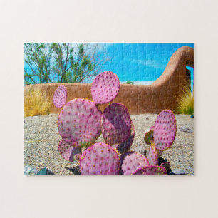 Purple Cactus New Mexico. Jigsaw Puzzle