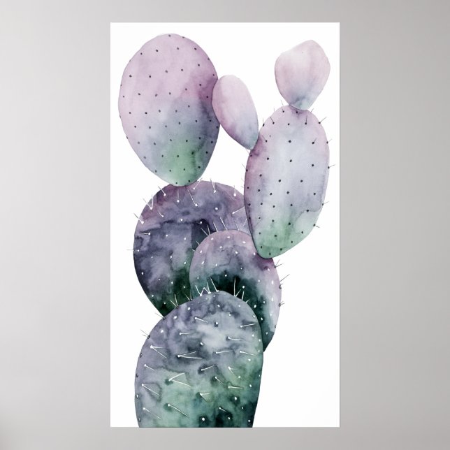 Purple Cactus Poster (Front)