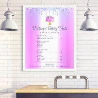Purple Cake Bakery Glitter Drips Menu Price List