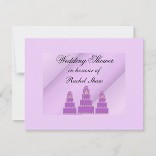 Purple Cakes Wedding Shower Invitation