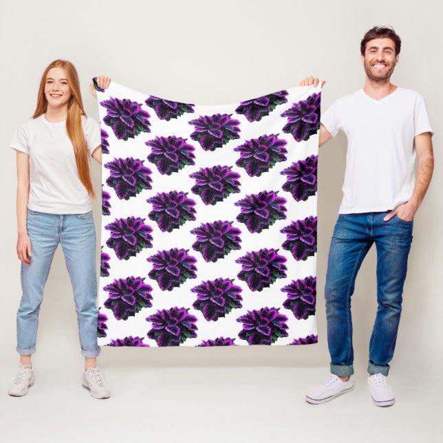 PURPLE CALATHEA  FLEECE BLANKET (In Situ)