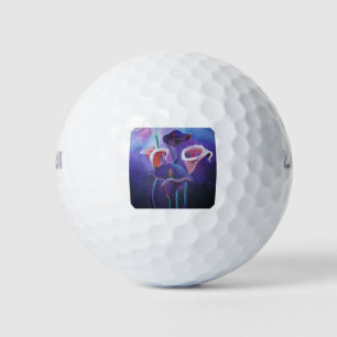 Purple Callas Lilac And Purple Art Golf Balls