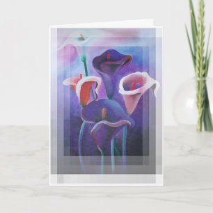 Purple Callas Lilac And Purple Art Thank You Card