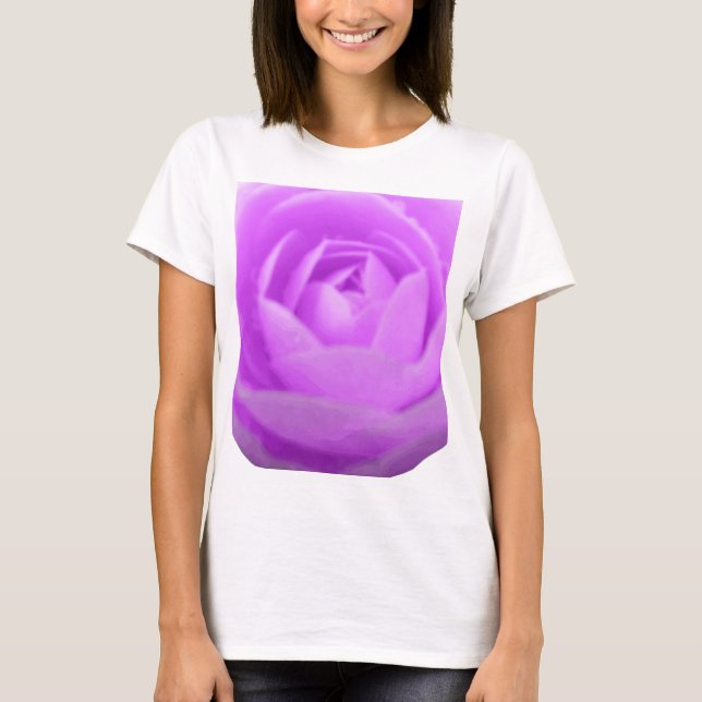 Purple Camellia T Shirt (Front)
