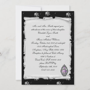 Purple Cameo Rose Steampunk Goth wedding