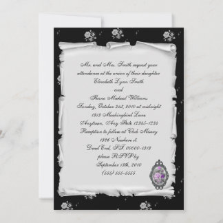 Purple Cameo Rose Steampunk Goth wedding