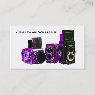 Purple Camera Photography Business Cards