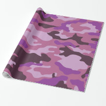 Purple Camo Camouflage Wrapping Paper