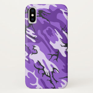 Purple Camo iPhone X Case