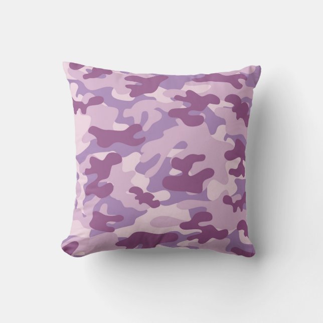Purple Camo Design Cushion (Front)