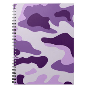 Purple camo design notebook