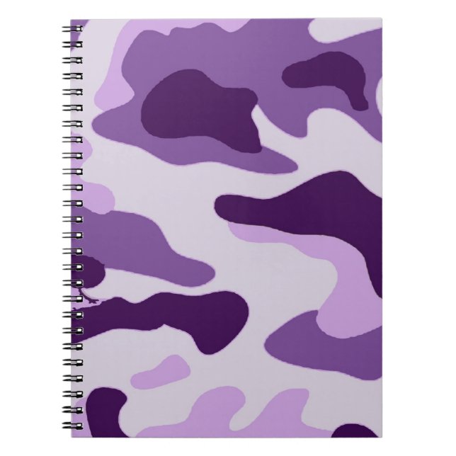 Purple camo design notebook (Front)