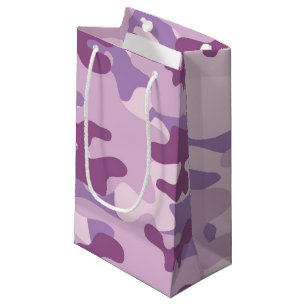 Purple Camo Design Small Gift Bag
