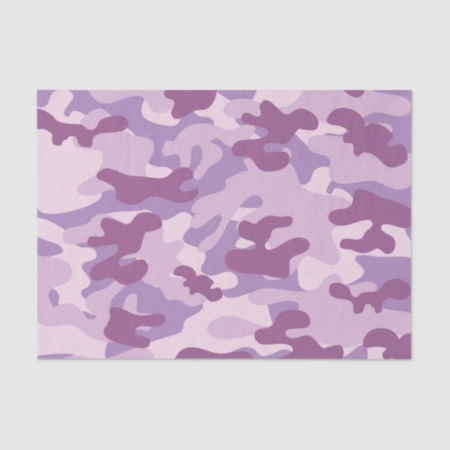 Purple Camo Design Tissue Paper (Front)