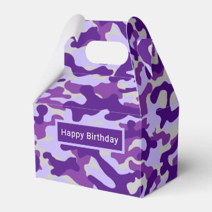 Purple Camo Favour Box