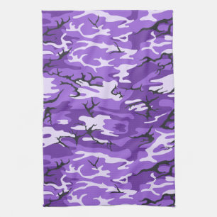 Purple Camo Tea Towel