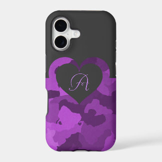 Purple Camo with Customisable Monogram