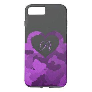 Purple Camo with Customisable Monogram iPhone 8 Plus/7 Plus Case
