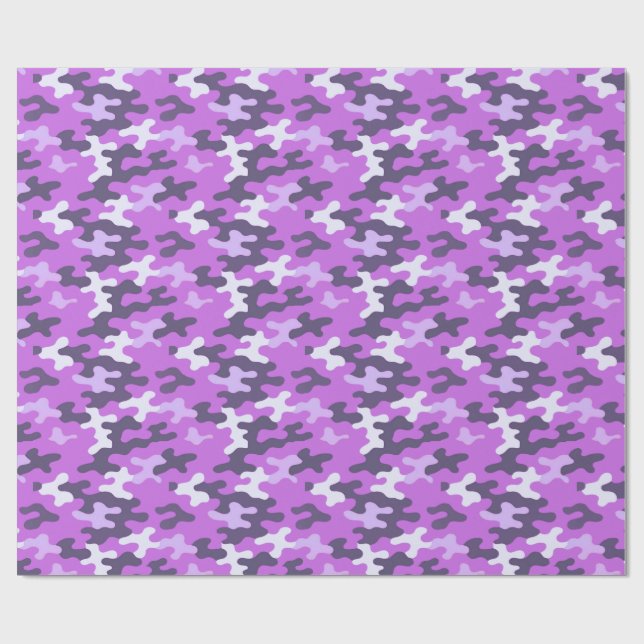 Purple Camo Wrapping Paper (Flat)