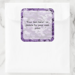 Purple Camouflage, Camouflage, Military, Army Square Sticker