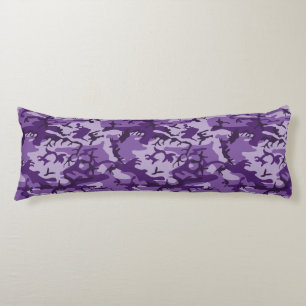 Purple Camouflage, Military, Army Body Cushion