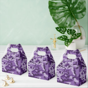 Purple Camouflage, Military, Army Favour Box