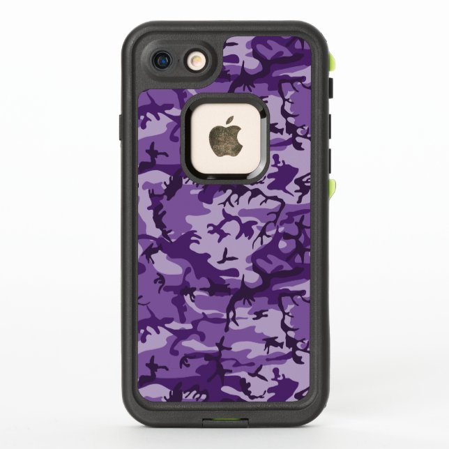 Purple Camouflage, Military, Army LifeProof iPhone Case (Back)