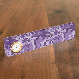 Purple Camouflage, Military, Army Nameplate
