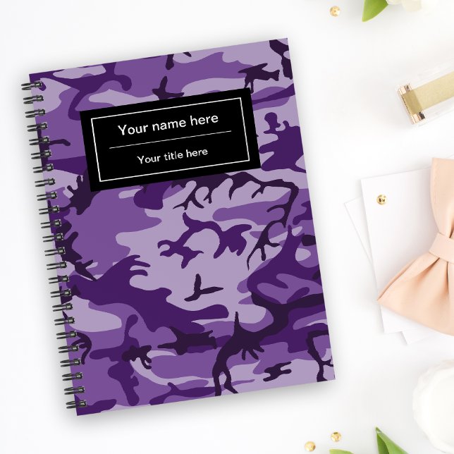 Purple Camouflage, Military, Army Notebook (Creator Uploaded)