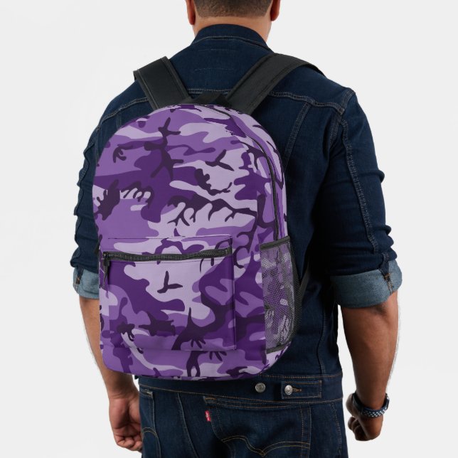 Purple Camouflage, Military, Army Printed Backpack (Insitu (Model))