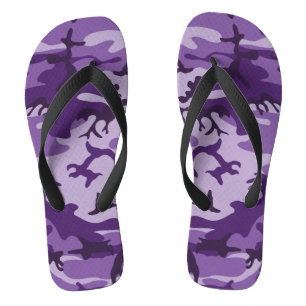 Purple Camouflage, Military, Army Thongs