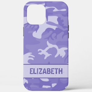 Purple Camouflage Monogram iPhone 12 Pro Max Case