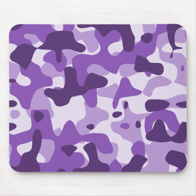 Purple Camouflage Mouse Pad (Front)