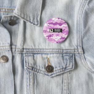 Purple Camouflage Pattern 6 Cm Round Badge