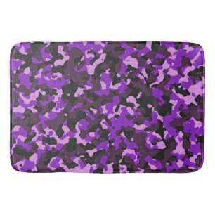 Purple camouflage pattern bath mat