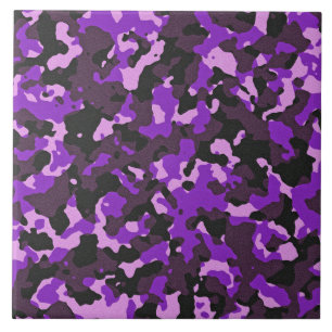 Purple camouflage pattern ceramic tile