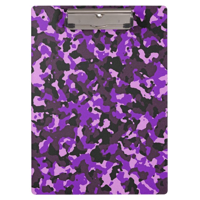 Purple camouflage pattern clipboard (Front)
