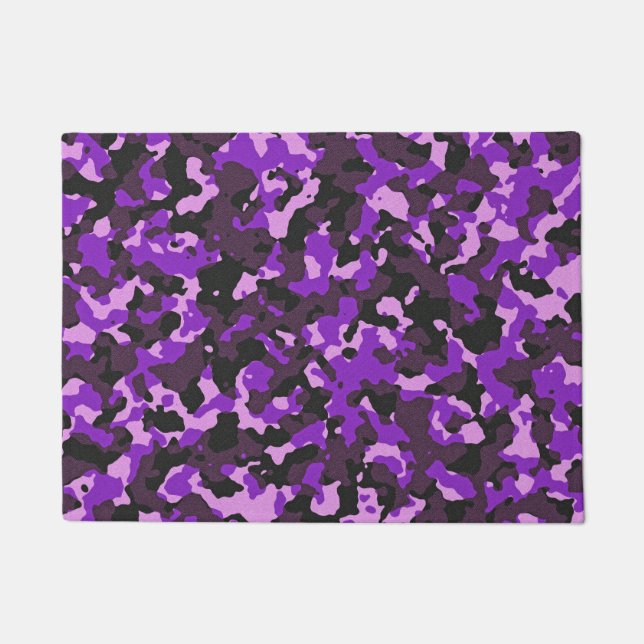 Purple camouflage pattern doormat (Front)