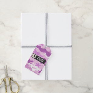 Purple Camouflage Pattern Gift Tags