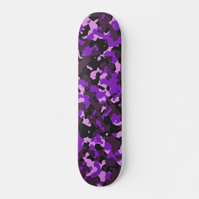 Purple camouflage pattern skateboard (Front)