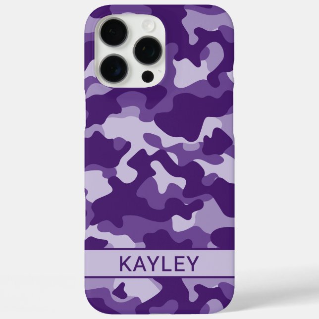 Purple Camouflage Personalised Case-Mate iPhone Case (Back)
