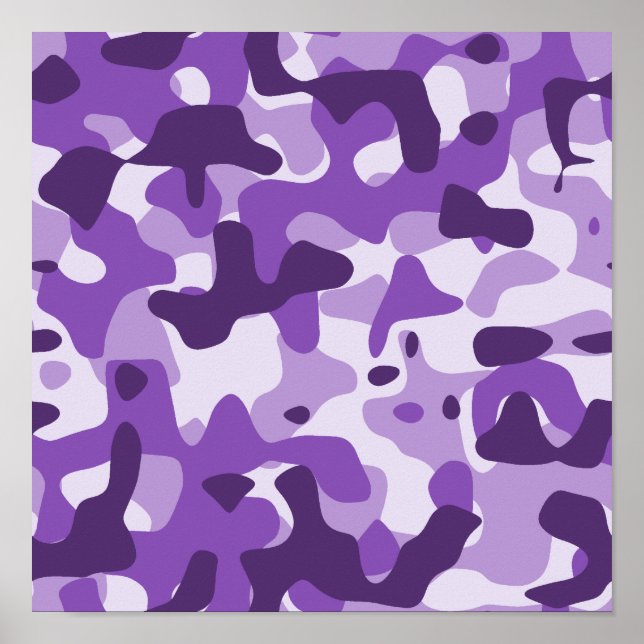 Purple Camouflage Poster (Front)