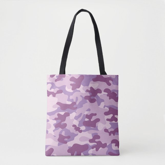 Purple Camouflage Tote Bag (Front)