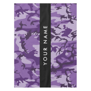 Purple Camouflage Your name Personalise Tablecloth