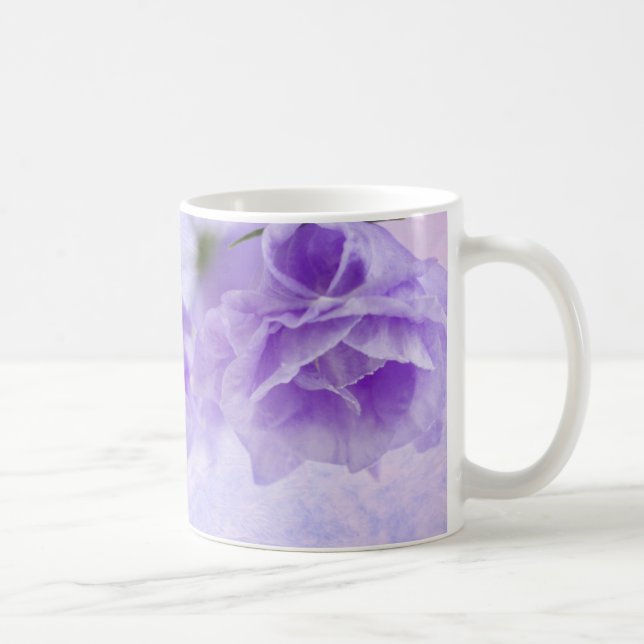 Purple Campanella Flowers Macro Coffee Mug (Right)