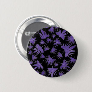 Purple Canary Vine Leaves 6 Cm Round Badge