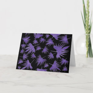 Purple Canary Vine Leaves Card