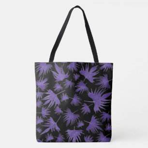 Purple Canary Vine Leaves Tote Bag