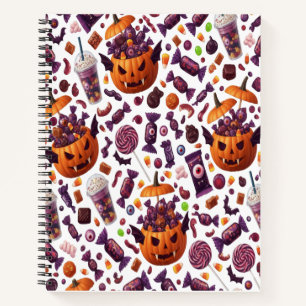 Purple Candy For Dracula Gothic Halloween Notebook